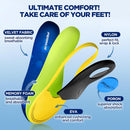 Plantar Fasciitis Relief Insoles with PORON for Men and Women - Blue — 5