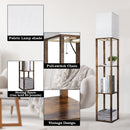 RUNTOP Floor Lamp with Shelves, Modern Shelf Lamp for Display Storage, 3 Color Temperature Wood Narrow Standing… — 6