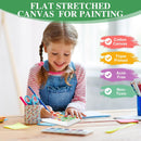 ESRICH Mini Canvases for Painting,4x4In Canvas in Bulk 10Pack, 2/5In Profile Small Square Canvas, Blank Canvases are Great for School Projects and Kids Birthday Parties, Home Decor Project. | 4x4in-10Pack — 3