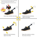 1 Pair Men Women Shoe Stretcher, Two-Way Adjustable Shoe Widener Expander to Stretch,Expands Length & Width of shoe | yellow — 5
