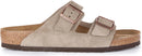Birkenstock Classic Arizona Leather Unisex Adult Mules – Grey Taupe — 4