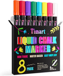 Timart Liquid Chalk Markers, 6mm Bold Chalk Pens | Classic 6mm Bold Tip — 1