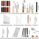 60 Pcs Leather Working Kit Leather Crafting Kit Leathers Sewing Kit — 2