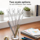 EBOOT 2 Pcs Clear Plastic Ruler Straight Ruler for School, 12 Inch — 3
