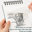 Fuxi Small Sketch Book, Spiral-Bound Sketchbook 5.5 x 8.5 2-Pack 200 Sheets | Aegean Blue | 5.5" x 8.5" (Pack of 2) — 5