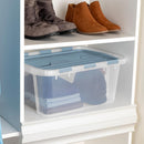 Sterilite Hinged Lid Storage Box Plastic Container, 20 Quart, 6-Pack — 6