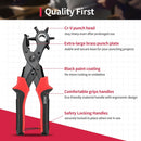 Revolving Punch Plier Kit, XOOL Leather Hole Punch Set for Belts, Watch Bands, Straps, Dog Collars, Saddles, Shoes, Fabric, DIY Home or Craft Projects, Heavy Duty Rotary Puncher, Multi Hole Sizes Make | Hole Puncher — 4