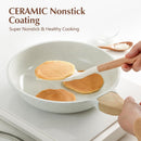 SENSARTE 8Inch Nonstick Ceramic Frying Pan with Lid, PFAS/PTFE/PFOA Free