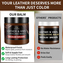 Leather Recoloring Balm and Scratch Repair Kit, Medium Brown Leather Restorer for Couches, Furniture, Car Seats, Leather Paint & Stain — 2