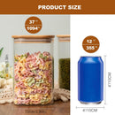 Liuruiyu 6 Pack Glass Food Storage Jars 37 oz,Glass Storage Containers Clear…