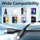 cugunu USB C to USB C Cable 5 Pack 60W, 3/3/6/6/10ft Fast Charger Cord 7