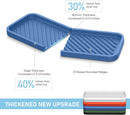 Silicone Sponge Holder, Kitchen Sink Organizer Tray（Blue） — 2