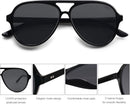SOJOS Classic Polarized Aviator Sunglasses for Women Men, Retro Trendy Aviators Shades SJ2201 | Black/Dark Grey | 58 Millimeters — 4