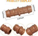 21-Pack Drip Irrigation Universal Barbed Coupling Fitting, Barbed Connectors for 1/2" Drip Tubing | 21P-Coupling — 2