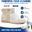 Suede Shoe Cleaner Kit, 6.76 Oz Nubuck & Suede Shoe Cleaning Foam with Brush and Towel, Sneaker Cleaner for Shoes, Leather, Nubuck, Knit, Canvas, Boots, Trainers, Removes Dirt & Stains Cleaner — 3