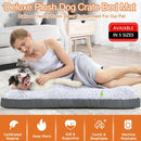 POCBLUE Deluxe Washable Dog Bed for Large Dogs Dog Crate Mat 35 Inch Comfy Fluffy Kennel Pad Anti-Slip for Dogs Up to 60 lbs, 35" x 23", Grey — 2