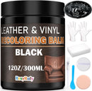 Leather Recoloring Balm Black Leather Dye Vinyl Paint Car Interior Seat Furniture Conditioner Couch Recliner Boots Jacket Shoes Handbag — 1