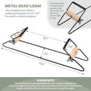 The Beadsmith Metal Bead Loom Kit, Includes Loom (12.5" x 2.5" x 3"), Thread, Needles, and 18 Grams Glass Beads for… — 3