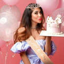 CIEHER 19th Birthday Crown and Sash for Girls, It's My 19 Bday Sash, 19th Birthday Decorations Rose Gold | 19th Bithday — 2