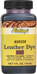 Fiebing's Leather Dye - Alcohol Based Permanent Leather Dye - 4 oz - Maroon — 1