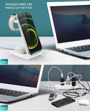 3 in 1 Wireless Charging Station, 2026 Upgraded Fast Desk Charger Station for iPhone 17 16 15 14 13 12 Pro Max Plus, Charger Stand for Apple Watch 11 10 9 8 7 6 5 4 3 2 Ultra SE, Airpods 4 3 2 Pro photo 6