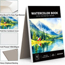 Soucolor Watercolor Paper Pad 9x12 140lb Cold Press 40 Sheets Art Supplies | Satind Black | 9" x 12" (Pack of 1) — 2