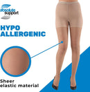 ABSOLUTE SUPPORT Women Sheer Compression Pantyhose 20-30mmHg, Nude/Medium — 4