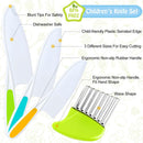 TAORISH 4 Pcs Kids Knife Set, Kids Kitchen Knife with Crinkle Cutter, Serrated Edges Plastic Toddler Chef Knife for… — 2