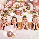 Blocesa Rose Gold Balloon Garland Arch Kit, Pink Gold, Latex, Party Decor. | Rose Gold White — 7
