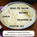 True Grit Tallow Leather Conditioner - Grass-Fed Beef Tallow and Lanolin with Cedar Oil - for Boots, Car Seats, Furniture, Bags, Saddles and Jackets, 4 oz — 4
