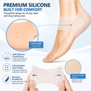 Silicone Heel Protectors, 16 PCS / 8 Pairs Soft Heel Cushion Sleeves, Washable Reusable Heel Pads with 6 Vent Holes, Heel Cushion Cups for Shoes, Daily Foot Comfort Support, 8 White + 8 Nude — 2