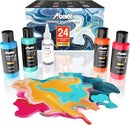 ABEIER Acrylic Pouring Paint Set, 24 x 2 oz, Pre-Mixed, Silicone Oil | classic colors — 1