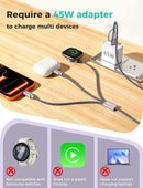 2026 Travel Essentials for Apple Watch Charger,Cruise Vacation Camping Essentials,iPhone Charger,Multi Charging Cable,3 in 2 Charging Docks for iWatch Series 12 11-2/Ultra,iPhone 18 17-12,Car 2