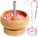 Tilhumt Bead Spinner for Jewelry Making, Effortless Rotating Wooden Clay Bead Spinner with 2 Big Eye Beading Needles… — 1