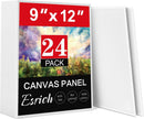 ESRICH Canvas Boards for Painting, 24 Pack 9x12 Canvases for Painting Cotton Primed Acid Free Blank Canvas Panels for Oil Paint, Watercolor, Acrylic Paint, Gouache and Tempera. | 9*12in 24pack — 1