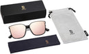 SOJOS Sunglasses for Women Men Vintage Style Shades UV400 Mirrored Lens | Black/Pink | 58 Millimeters — 6