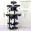 Globlazer Big XXL Cat Tower for Indoor Multiple Cats, F80, Dark Grey — 6