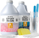 Nicpro 1 Gallon Crystal Clear Epoxy Resin with Cups, Sticks, Gloves — 1