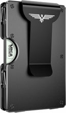 Lenvoten Upgraded Hinged Minimalist Wallet for Men, RFID Blocking Wallet - Matte Black — 1