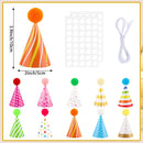 10 PCS Colorful Mini Party Hats for Stuffed Animals Lovely Paper Cone Tiny Birthday Hats for Stuffed Animals Pets Baby, Accessories — 2