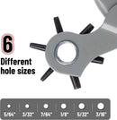 UNCO- Leather Hole Punch Tool, Multi Hole Sizes for Belts and Leather, Belt Hole Puncher, Purple Handle — 2