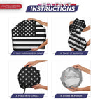 Autoamerics Truck Windshield Sun Shade - American Flag, 64 x 33.5 in — 8
