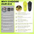 3/4 Length Carbon Fiber Arch Support Inserts for Flat Feet & Plantar Fasciitis - Heavy Duty Orthotic Insoles for Men Women - Standing All Day, Pain Relief (XL) — 5