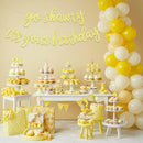 BEISHIDA Light Yellow Pre-Strung Go Shawty It's Your Birthday Banner Decor — 6