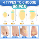Arme Hydrocolloid Bandages, Gel Blister Bandages for Feet 80Pcs 4 Shape | 80 Pcs — 2
