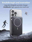Magnetic Portable Charger 10000mAh, 20W Power Bank with Built in Cable photo 4