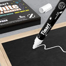 Timart 8 Pack White Chalk Markers, 6mm Liquid Chalk Markers | White 6mm Reversible Tip — 4