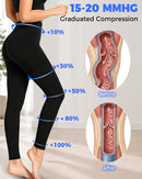 Medical Grade Compression Leggings Women, 15-20 Mmhg Compression Stockings | Small | Black — 3