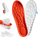 2026 New Steppers Insoles for Men & Women, 4D Cloud Memory Foam Super Soft Insoles, Replacement Shoe Inserts, Shock Absorbing, Anti-Fatigue, All-Day Comfort (Orange, Women 6.5-7) - Women 7.5-8 — 1