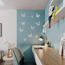 SAOROPEB 3D Butterfly Wall Decor, 48 Pcs 4 Styles 3 Sizes, Removable Metallic Wall Sticker Room Mural Decals for Kids Bedroom Nursery Classroom Party Decoration Wedding Decor DIY Gift (Sliver) | 48 Pcs, Silver — 4